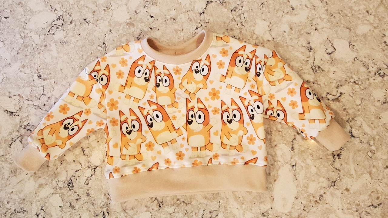 Bluey 100% Organic French Terry Sweatshirt