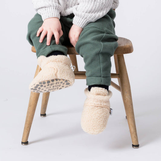 Stay-on, Non-Slip Booties - Perfect pram slipper - Sherpa : 12-18 months