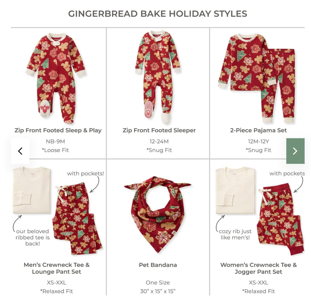 Family Holiday Pajamas Gingerbread Bake
