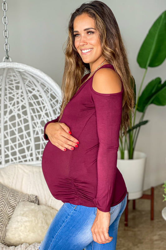 Maternity Top with Open Shoulder