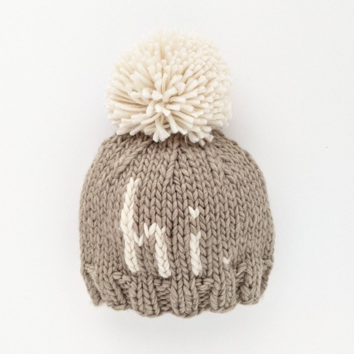 Hi. Hand Knit Baby Blanket and Hat