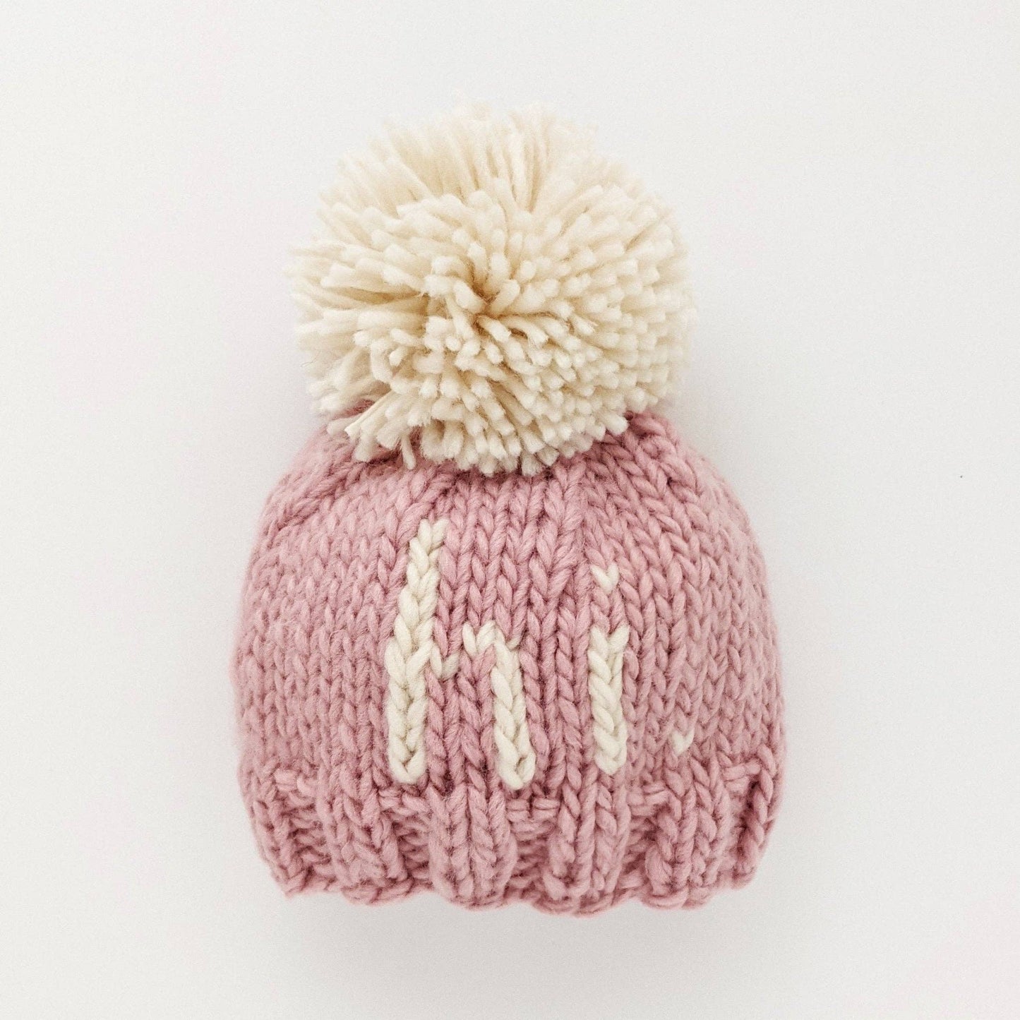 Hi. Hand Knit Baby Blanket and Hat