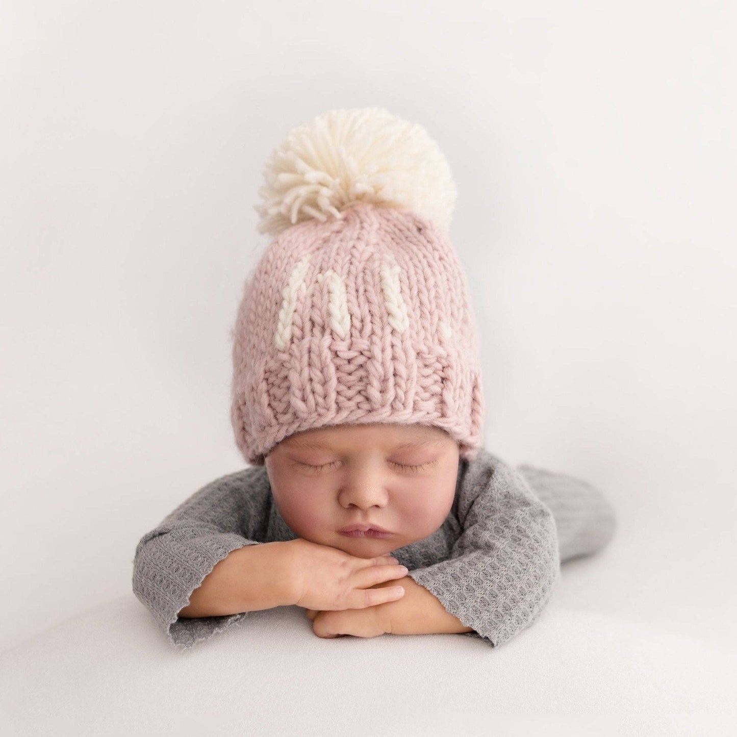 Hi. Hand Knit Baby Blanket and Hat