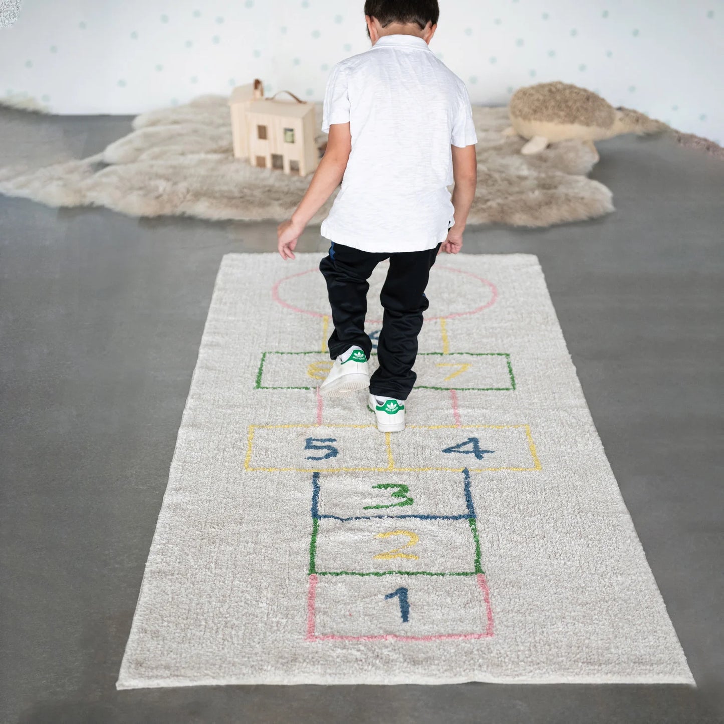 Cotton Hopscotch Rug 3’x7’