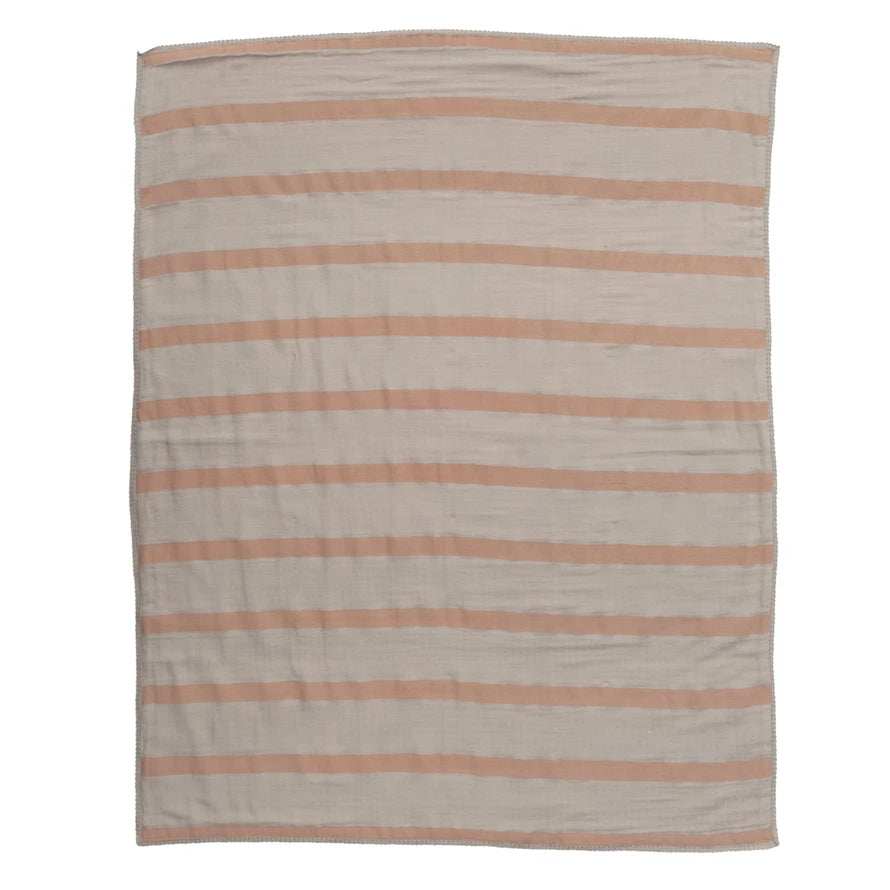 Cotton Baby Blanket with Lace