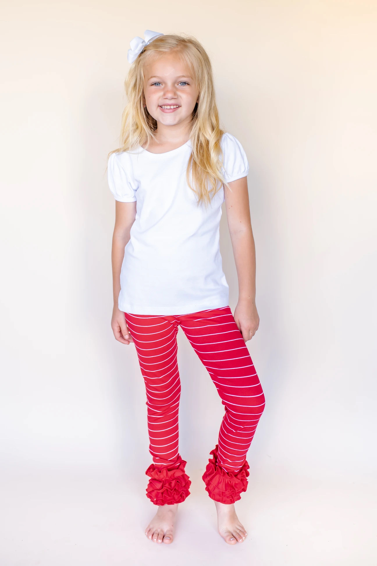 Red/White Striped Icing Leggings – Bean to Sprout Children's Boutique