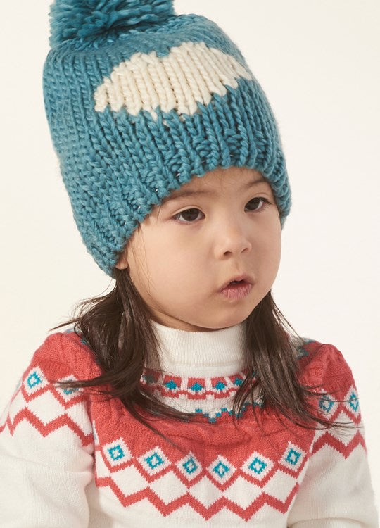 Toddler Heart Pom Hat & Mittens