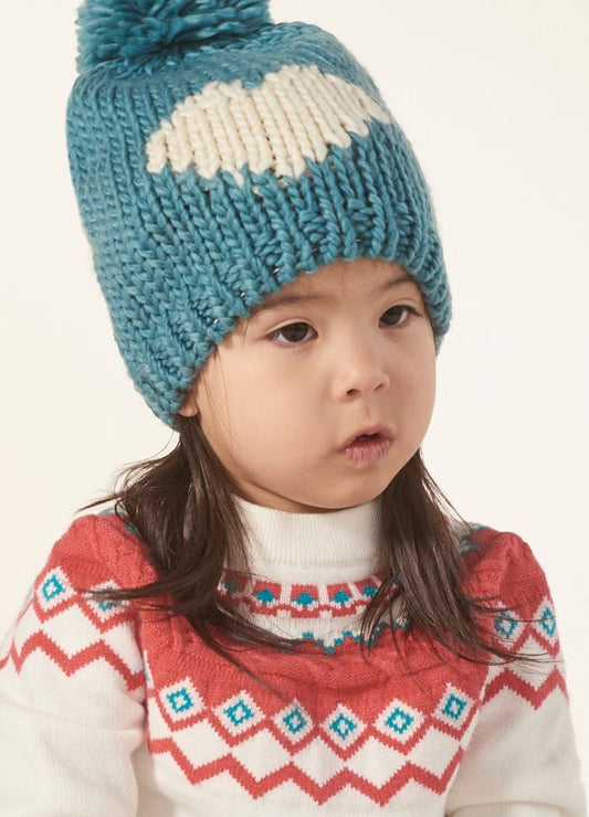Toddler Heart Pom Hat & Mittens