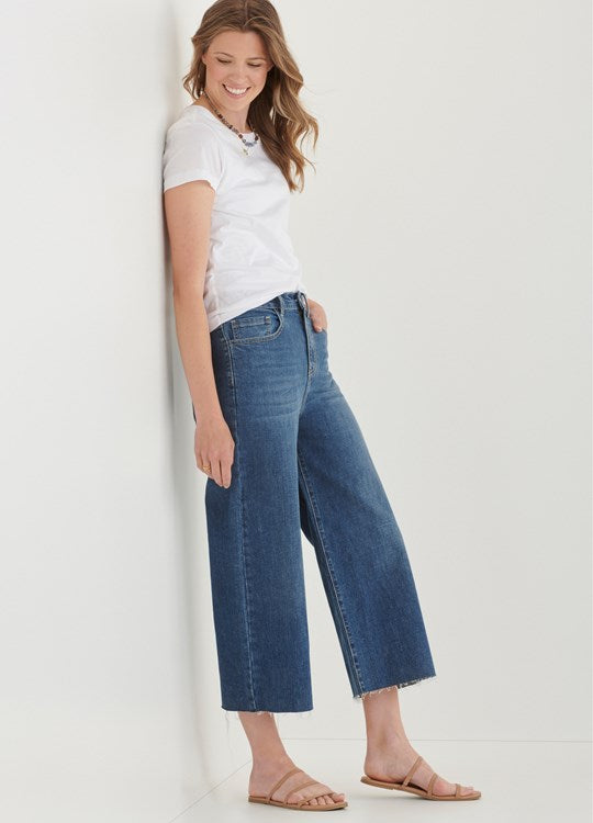 Amara Cotton Wide Leg Jean – Bean to Sprout Children's Boutique