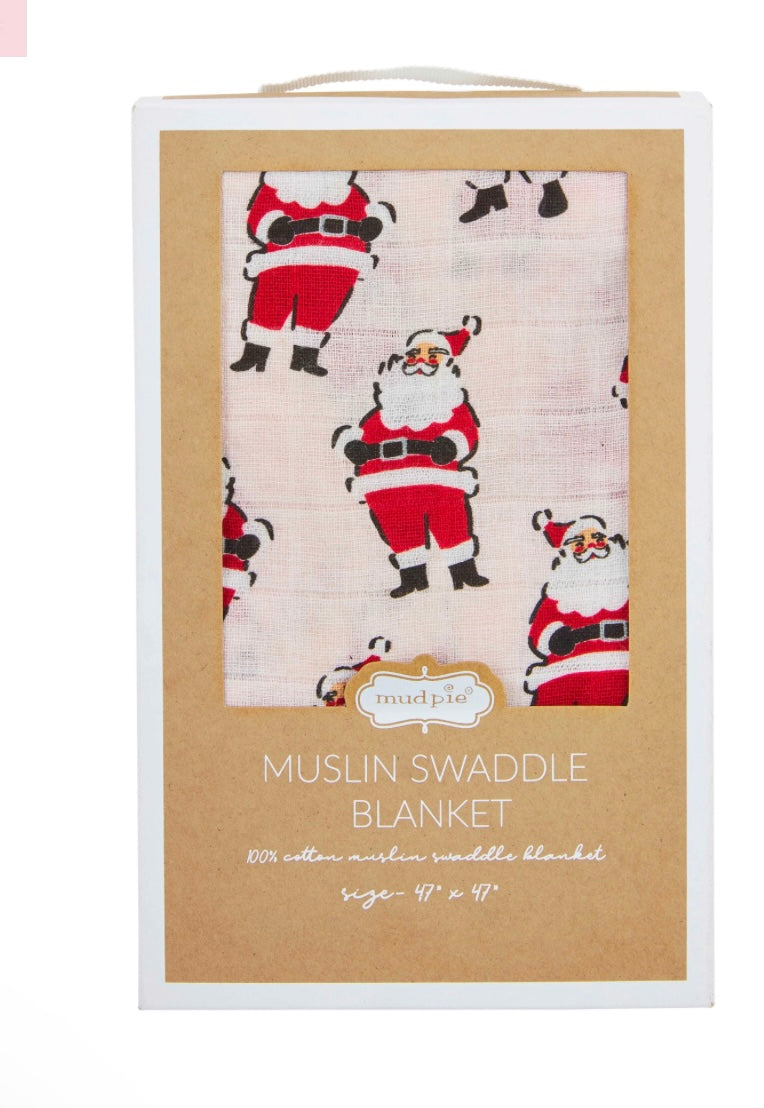 VINTAGE SANTA SWADDLE BLANKET