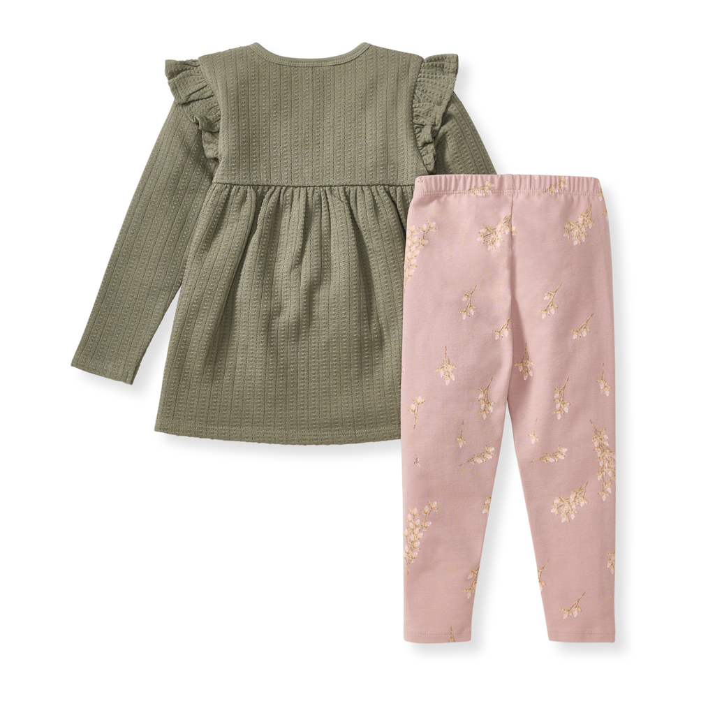 Budding Beauty Infant Tunic Set: Tranquility / 0-3 Months
