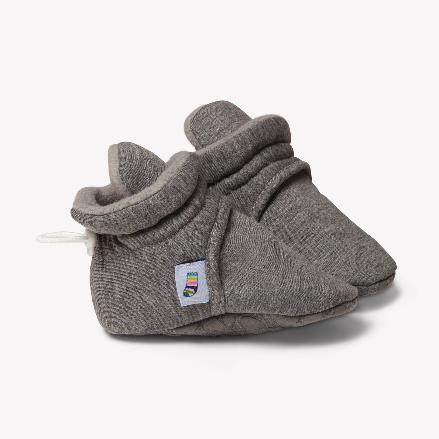 Stay-on, Non-Slip Booties - Perfect pram Slipper and Baby Carrier boot - Slate Cotton: 18-24 months