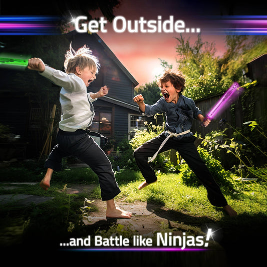 Glow Battle: Glow in the Dark Game and Ninja Kids Toys
