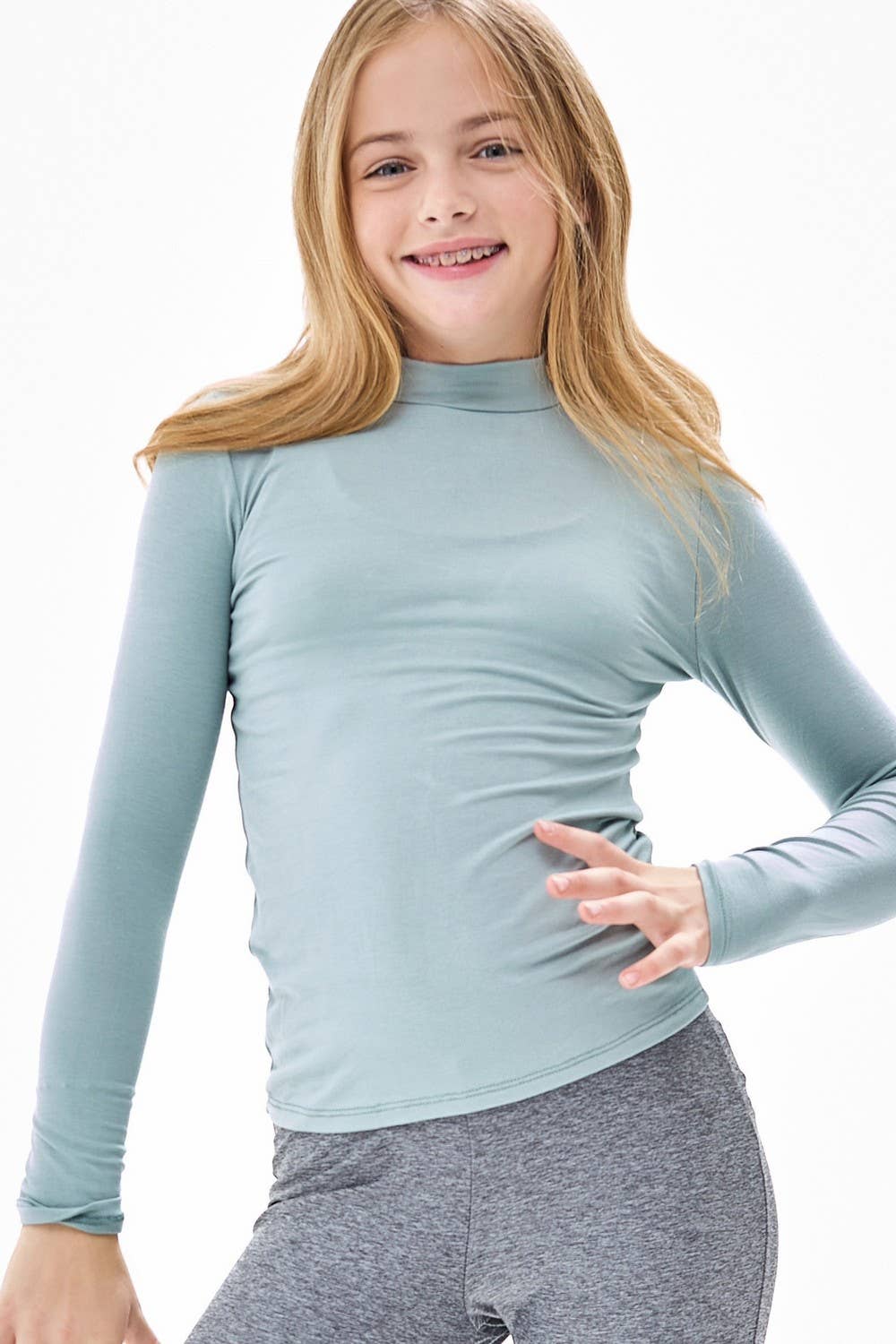 Mock Neck Long Sleeve Shirt