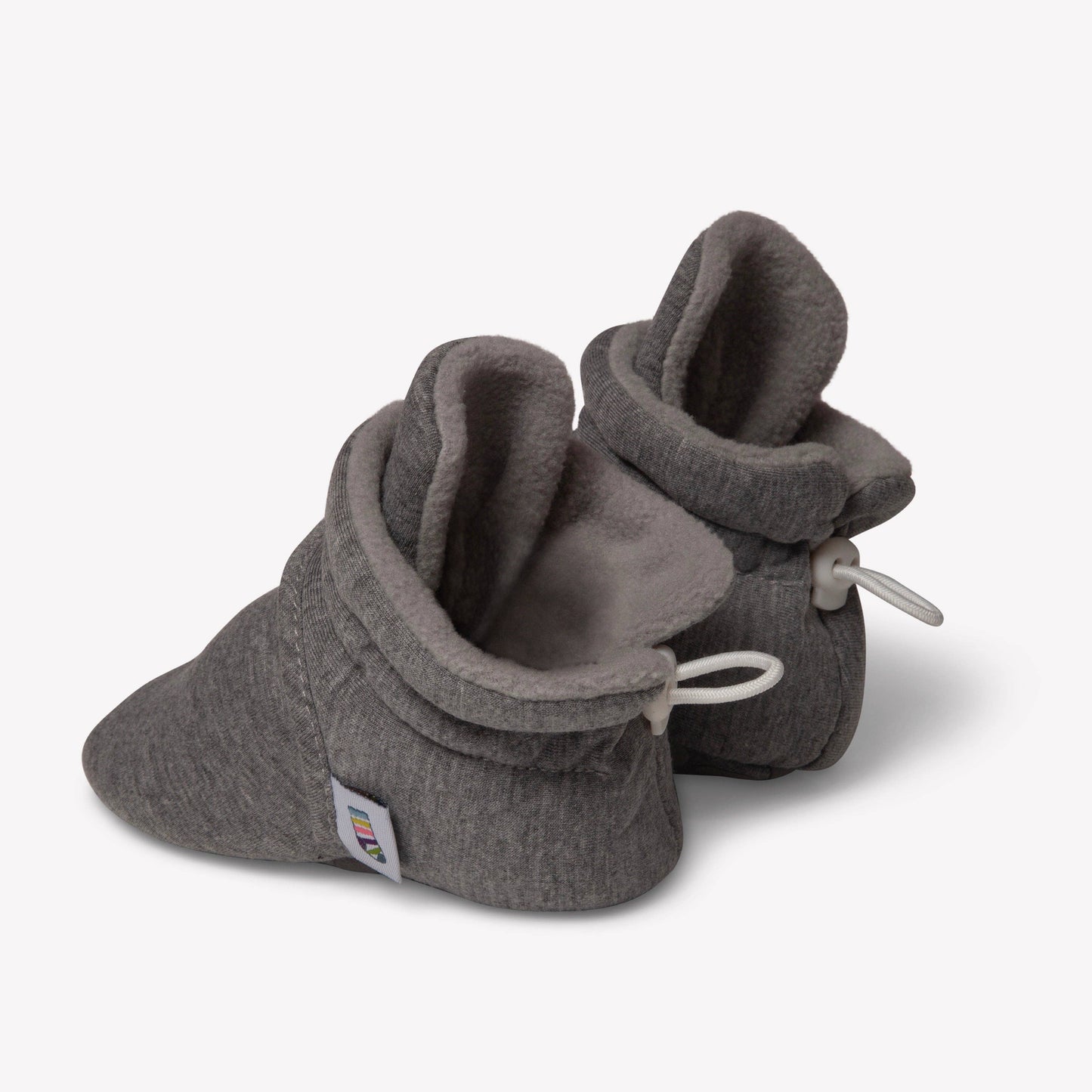 Stay-on, Non-Slip Booties - Perfect pram Slipper and Baby Carrier boot - Slate Cotton: 18-24 months
