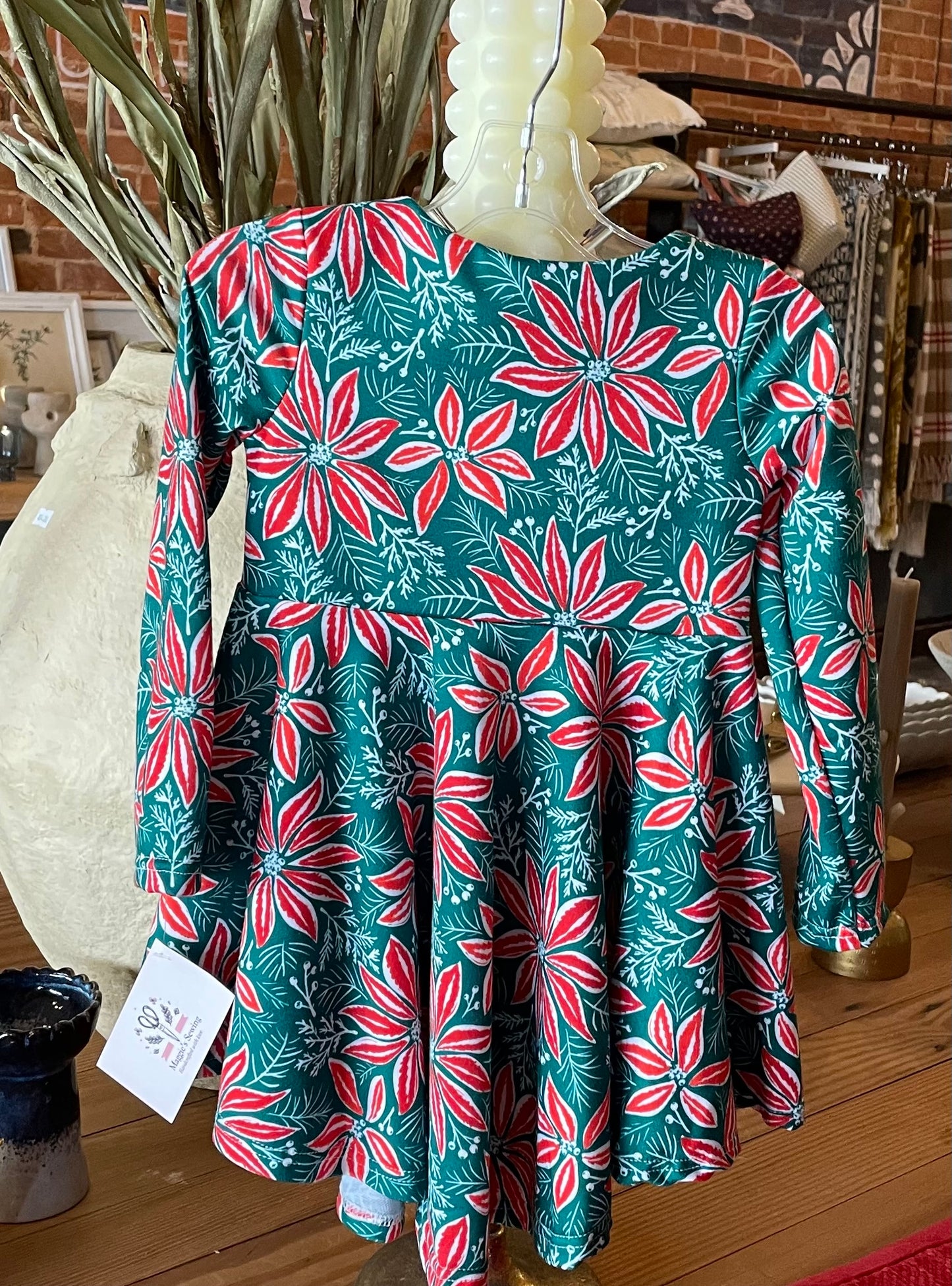 Poinsettia Twirl Dress