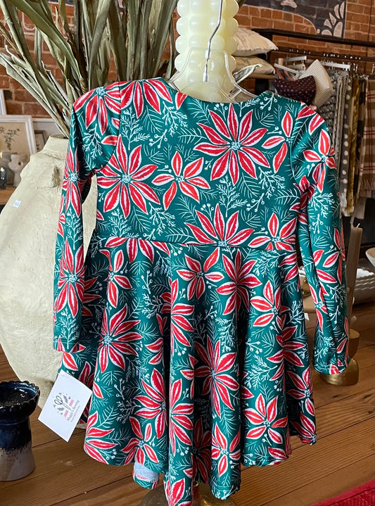 Poinsettia Twirl Dress