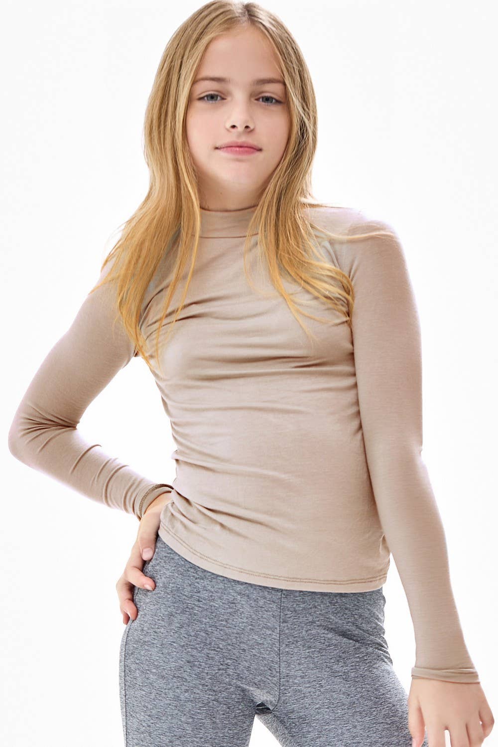 Mock Neck Long Sleeve Shirt