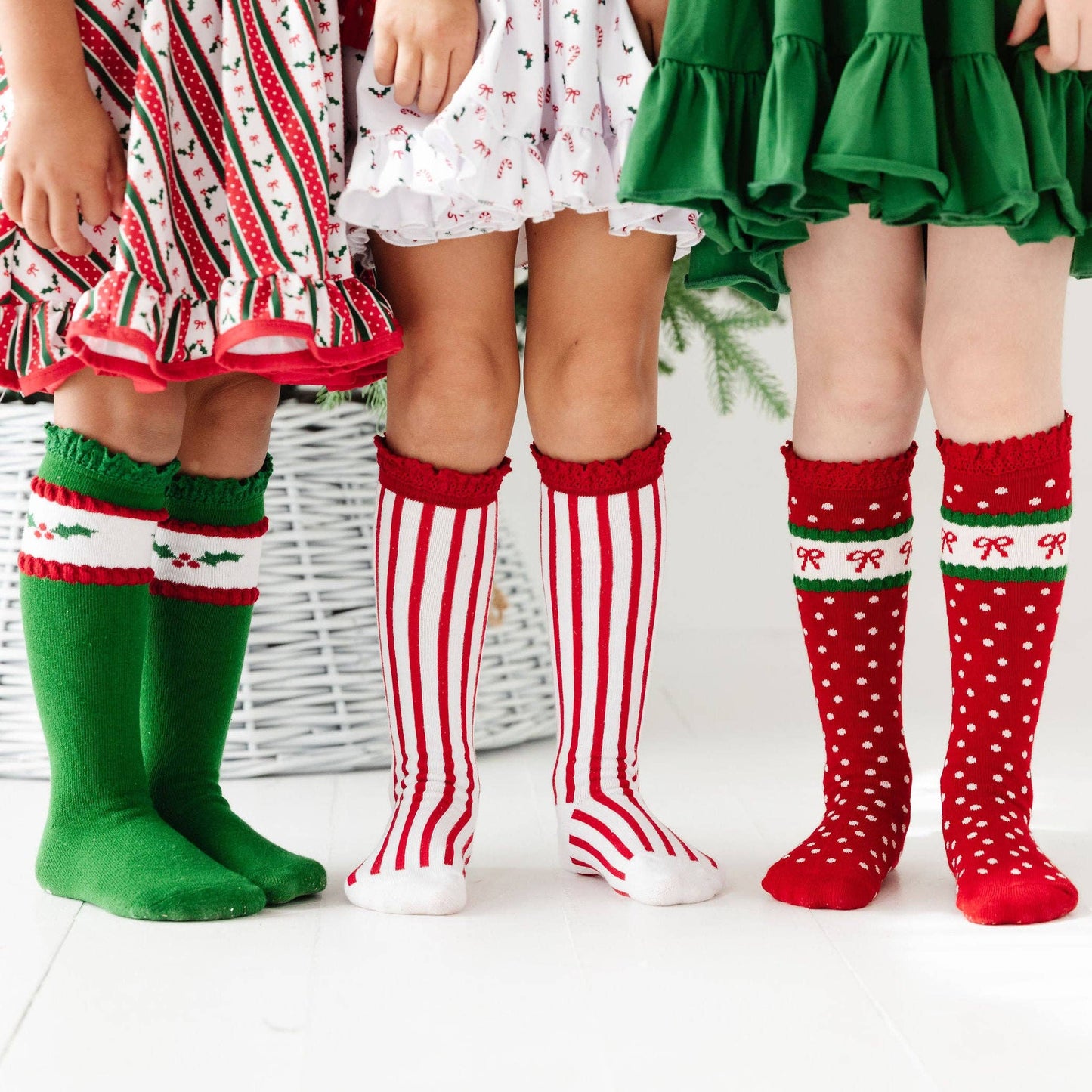 Classic Christmas Knee High Socks 3-Pack: 0-6 MONTHS