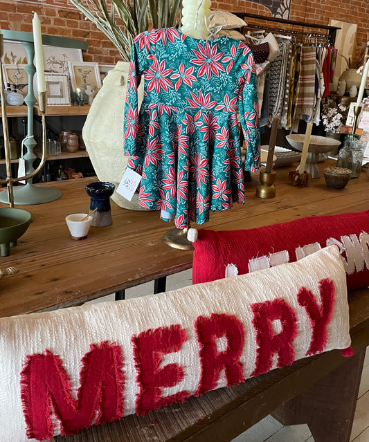 Poinsettia Twirl Dress