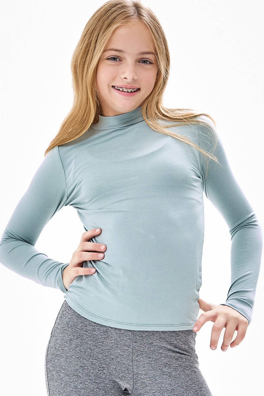 Mock Neck Long Sleeve Shirt