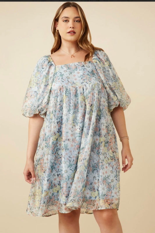 Floral Puff Sleeve Mommy and Me Set