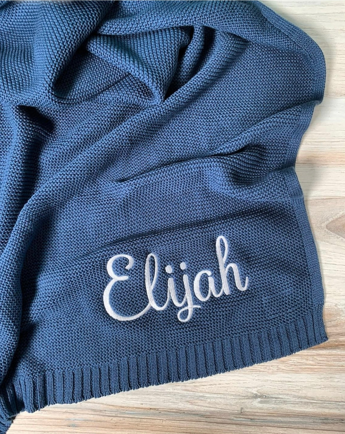 Knit Baby Blanket Personalized Extra Charge