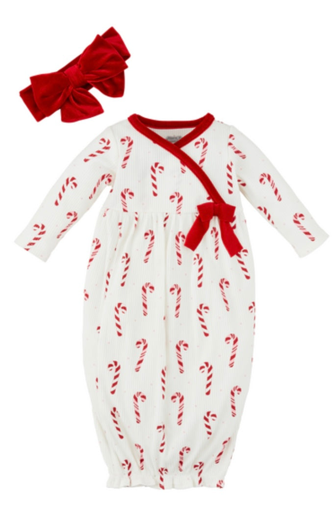 Candy Cane Gown and Headband
