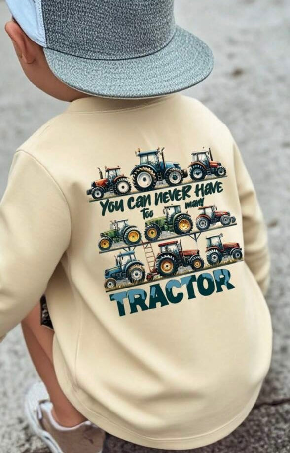 Oatmeal Tractor Long Sleeve Shirt