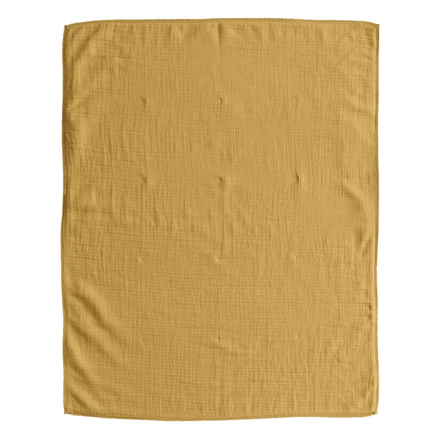 Cotton Baby Blanket with Lace