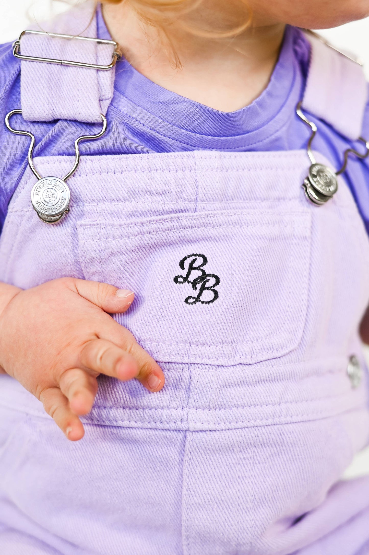 Lilac | Bamboo Lined Denim Overall: 7-8Y