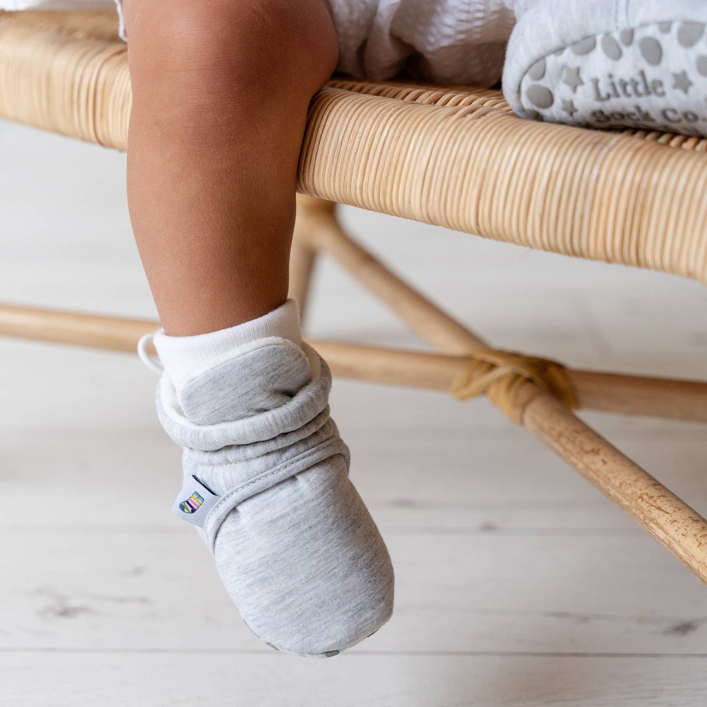 Stay-on, Non-Slip Bootie - Grey - Perfect baby Slipper: 12-18 months