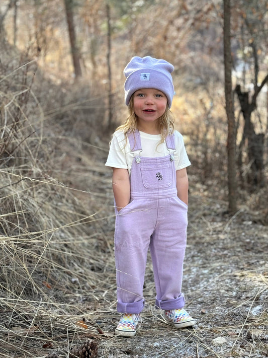 Lilac | Bamboo Lined Denim Overall: 7-8Y