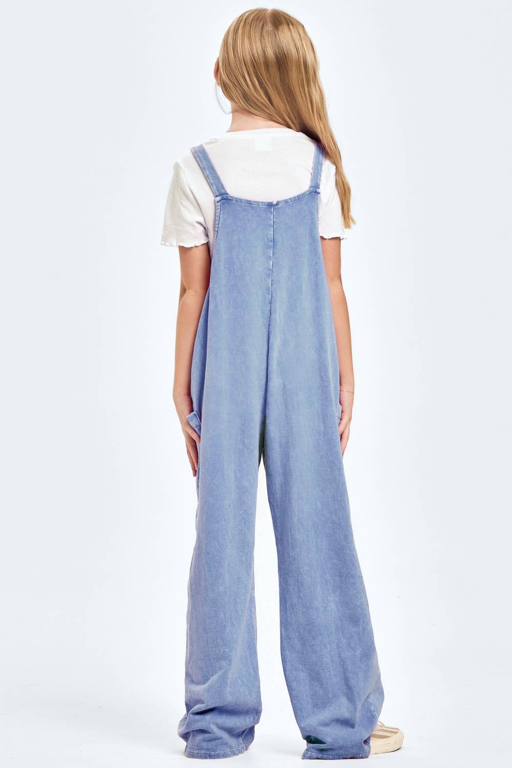 Mineral wash overall/jumpsuit/onesie: Charcoal / L