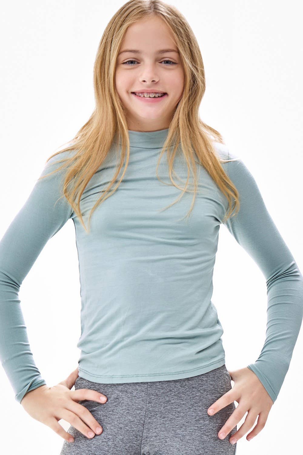 Mock Neck Long Sleeve Shirt