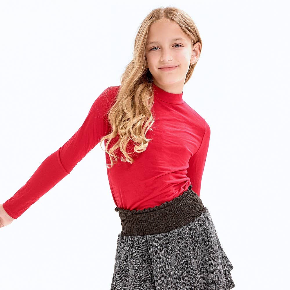 Mock Neck Long Sleeve Shirt