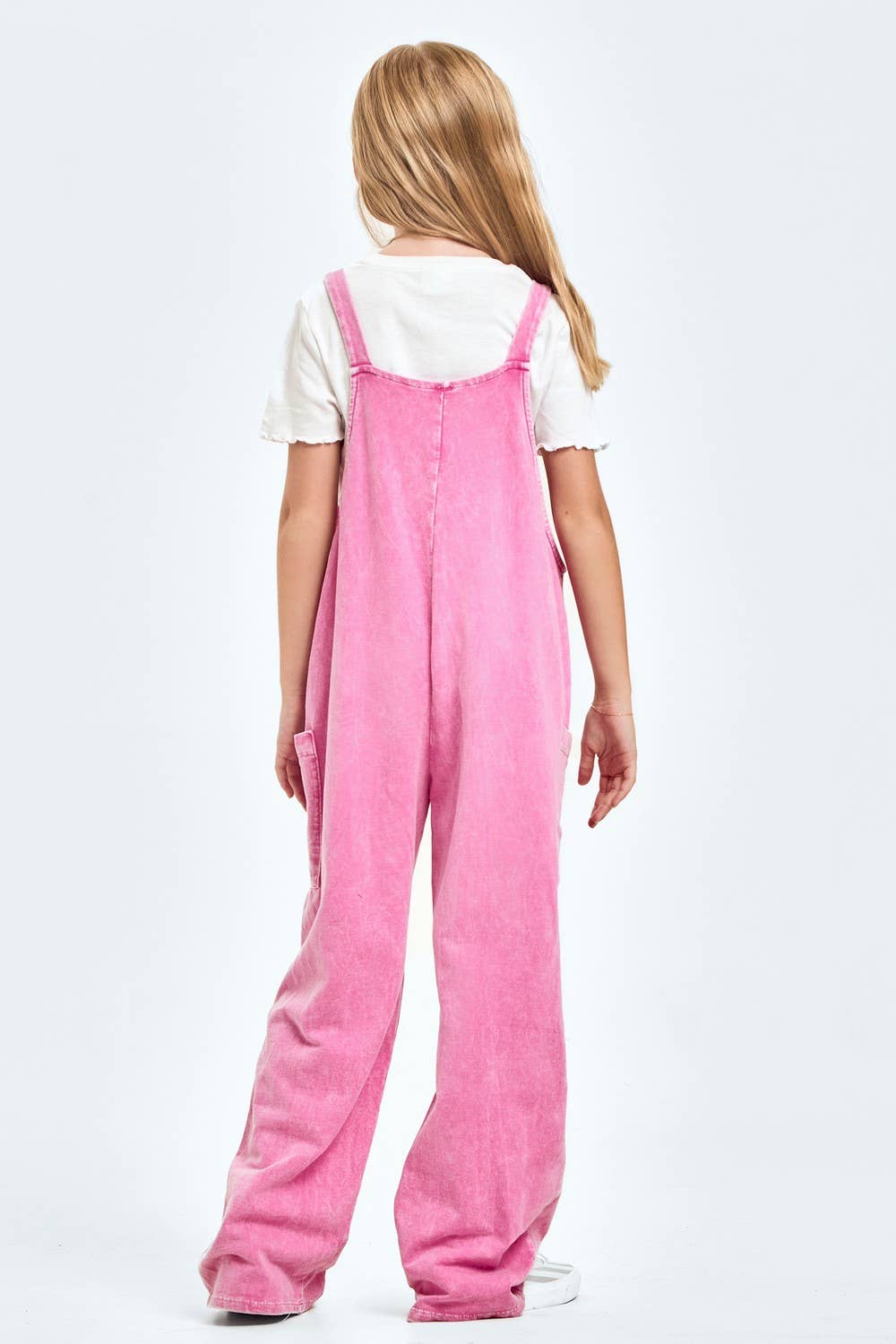 Mineral wash overall/jumpsuit/onesie: Charcoal / L