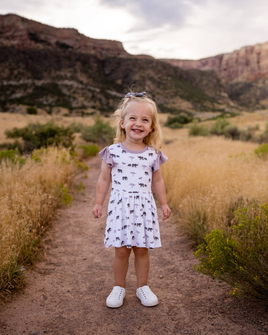 Elephant Flutter Bodysuit Dress