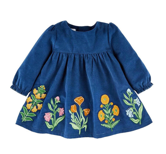 Autumn Marigold Embroidered Dress