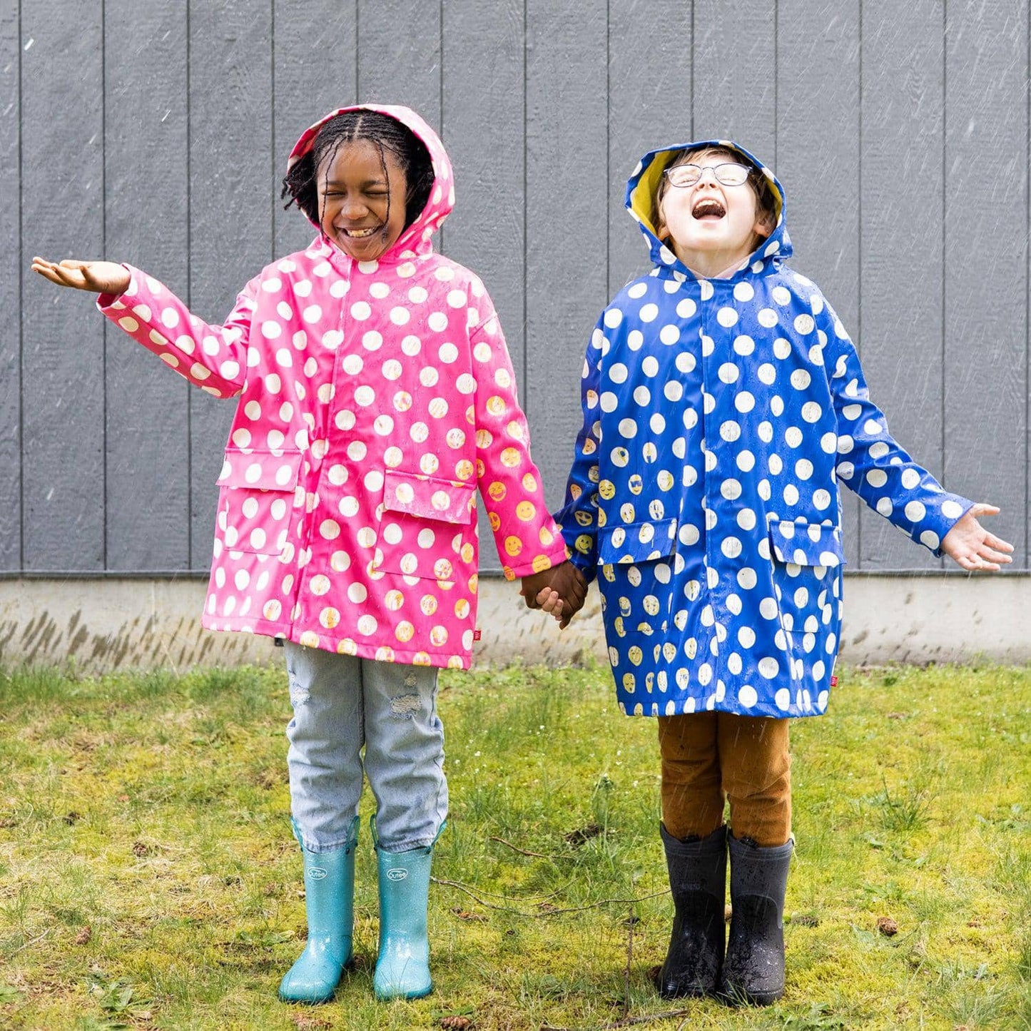 Polka Dot Emoji Raincoat