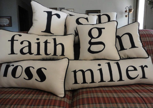 Last Name Pillows