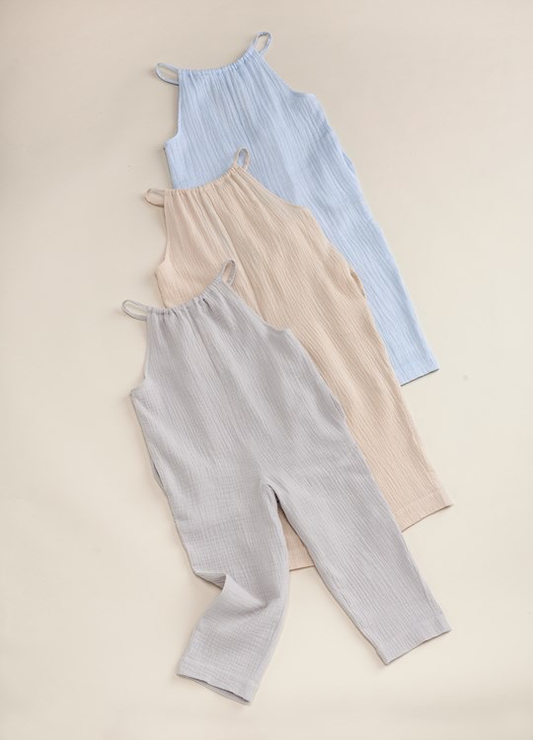 Gauze Halter Jumpsuit