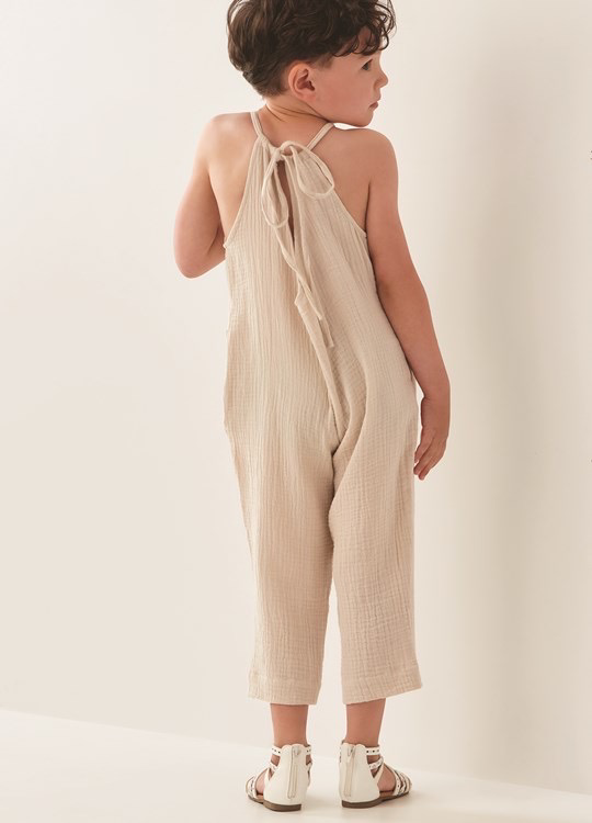 Gauze Halter Jumpsuit
