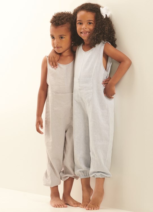 Jamie Linen Blend Toddler Romper
