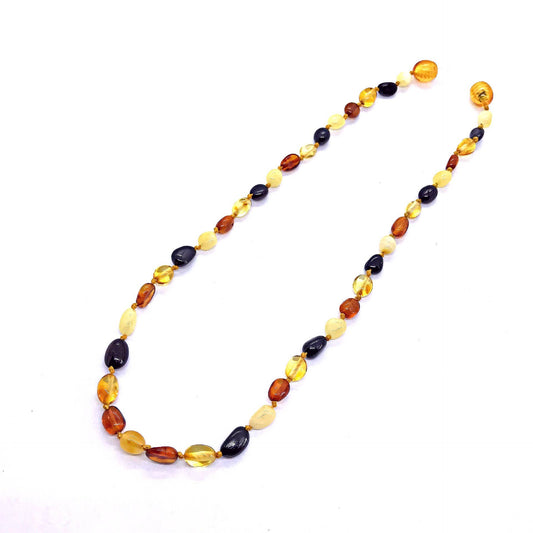 Baltic Amber Baby Teething Necklace, POP-UP CLASP