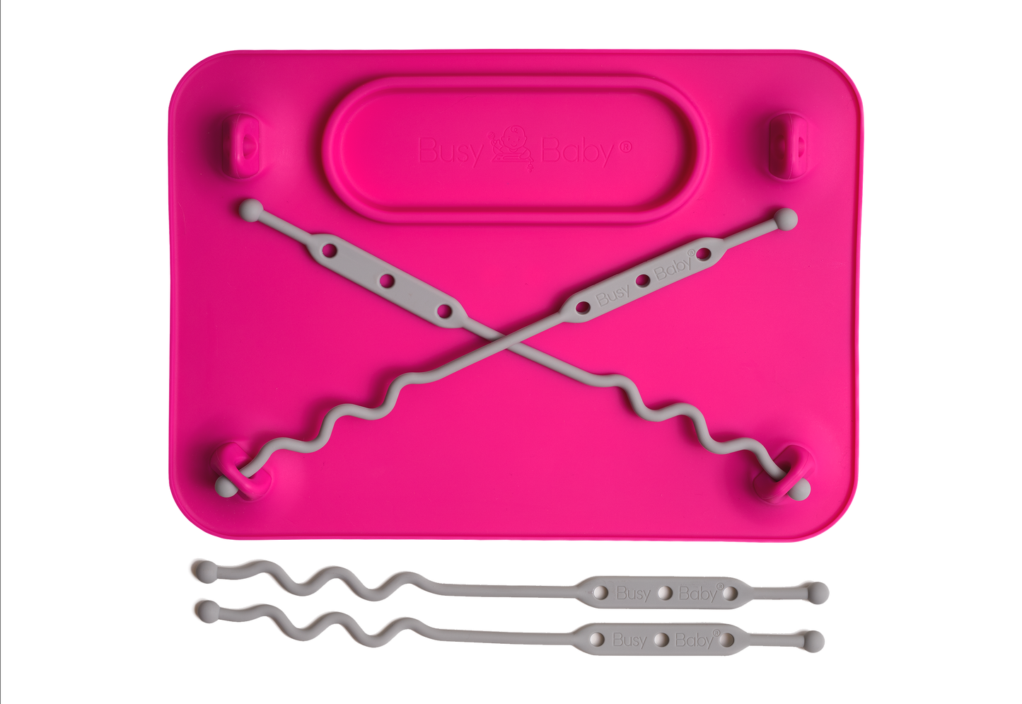 Busy Baby Silicone Placemat - 4 tether version