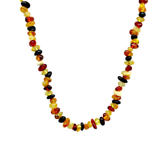Multi-Color Amber Necklace For Teenagers