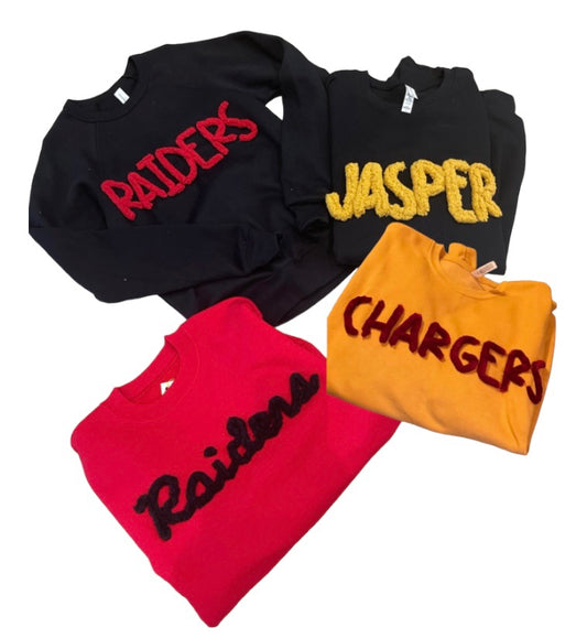 School Chenille Sweatshirts