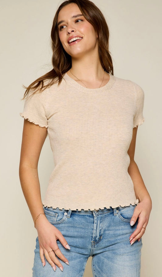 Ribbed Sweater Top