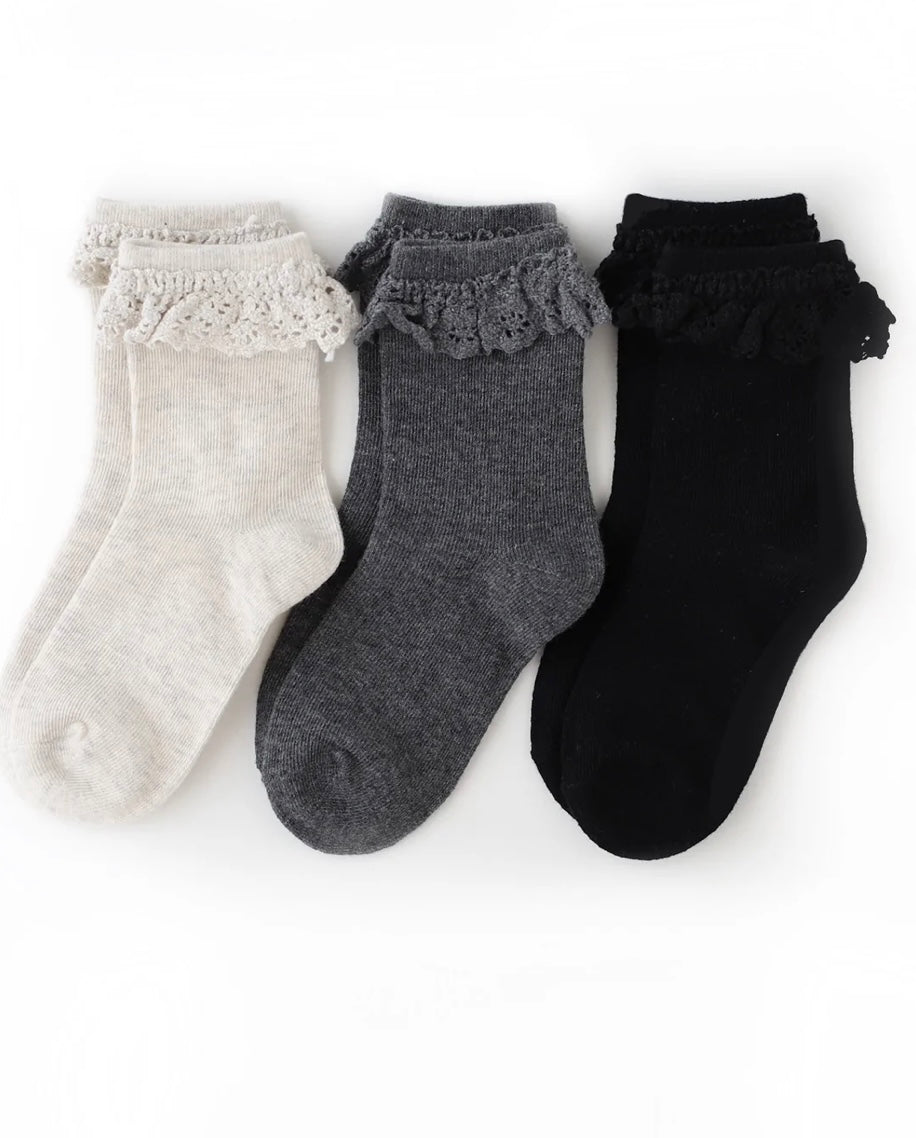 Midnight Lace Midi Sock 3-Pack